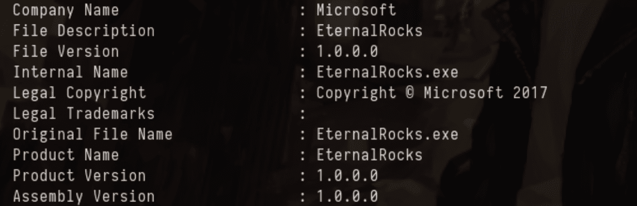 Figure 3: Malware file metadata.